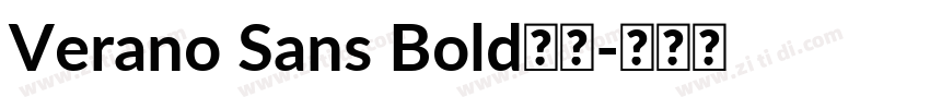 Verano Sans Bold字体字体转换